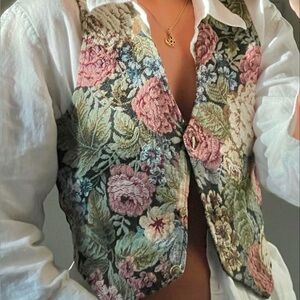 Vintage 90s tapestry vest